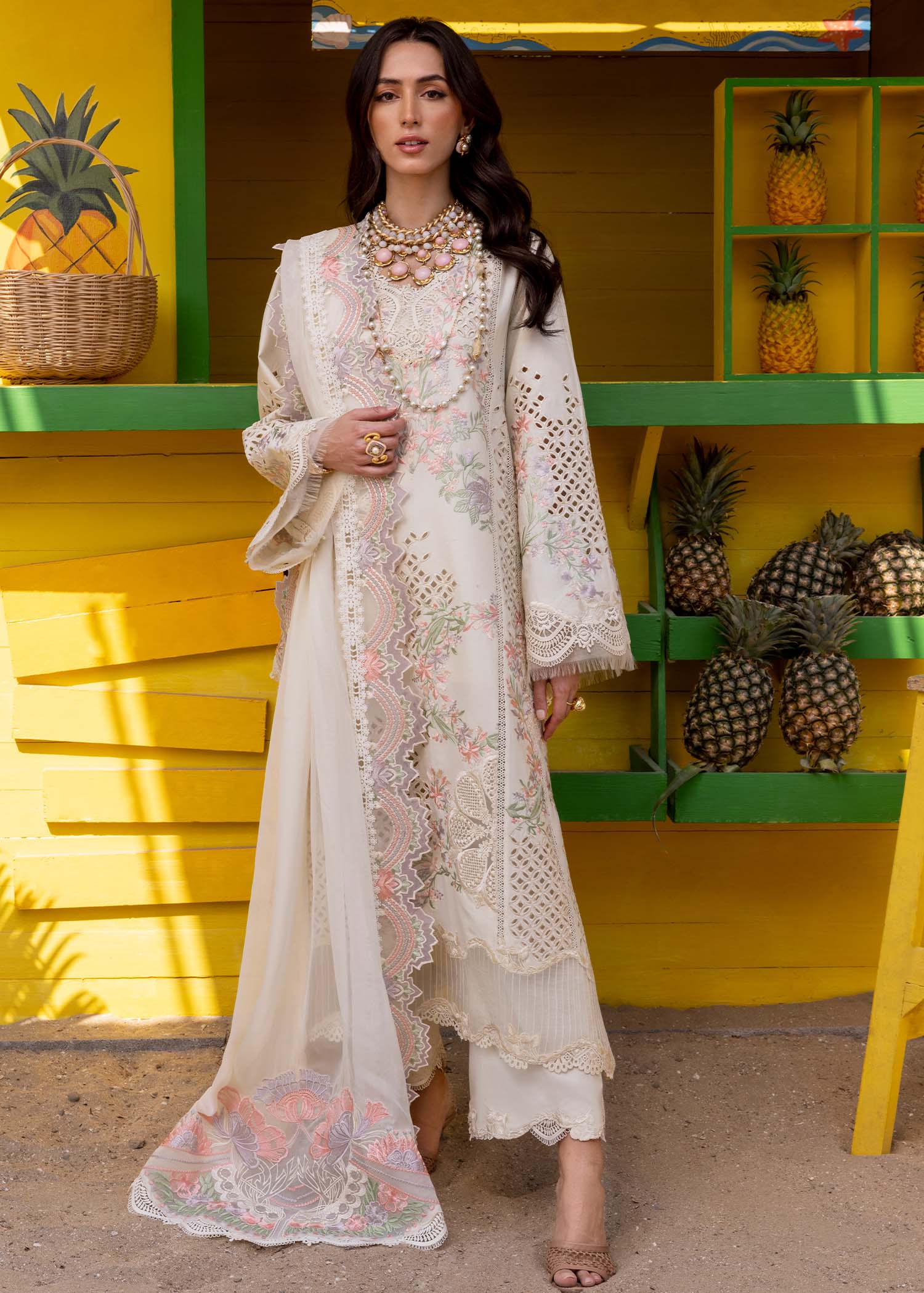 Saira Shakira Embroidered Luxury Lawn Unstitched 3Pc Suit DAHLIA-A by Saira Shakira