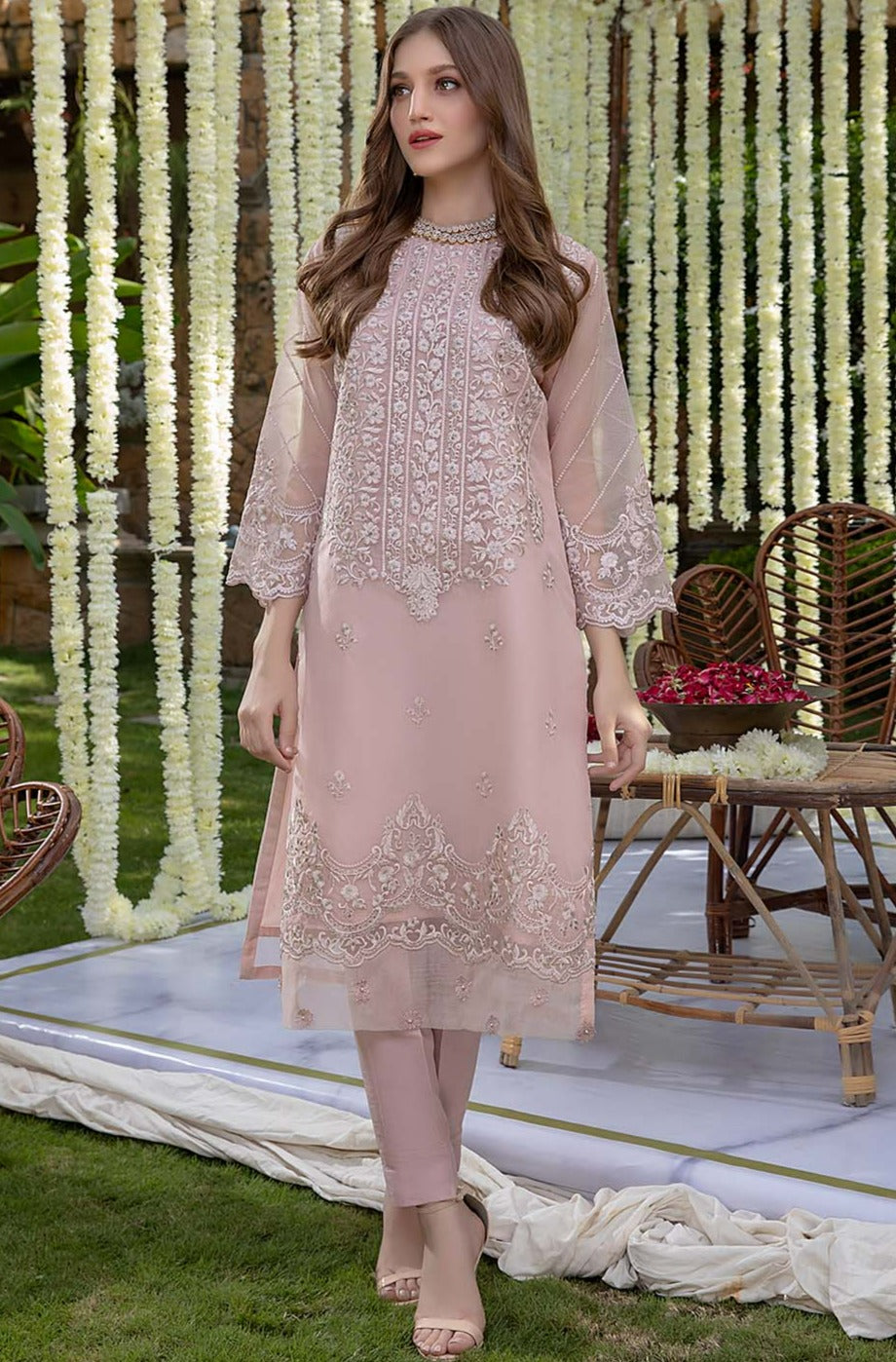 2 Piece Stitched - Sequins Embroidered Organza | Azure by Azure